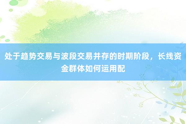 处于趋势交易与波段交易并存的时期阶段，长线资金群体如何运用配