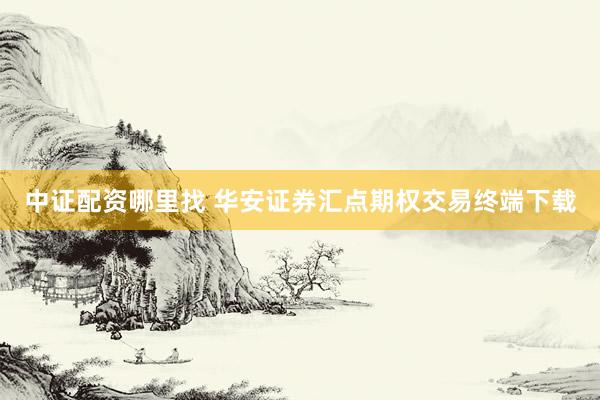 中证配资哪里找 华安证券汇点期权交易终端下载