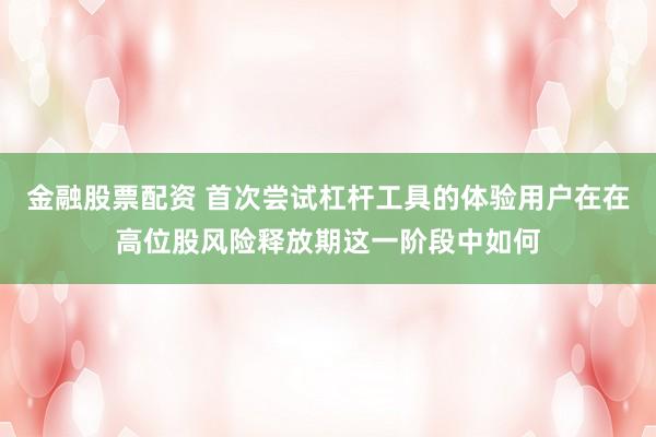 金融股票配资 首次尝试杠杆工具的体验用户在在高位股风险释放期这一阶段中如何