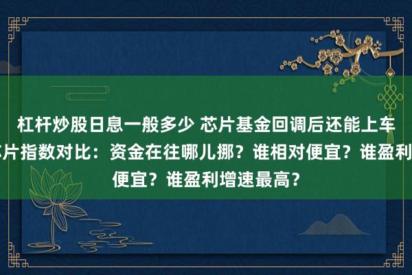 杠杆炒股日息一般多少 芯片基金回调后还能上车吗？8只芯片指数对比：资金在往哪儿挪？谁相对便宜？谁盈利增速最高？